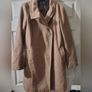 GAP Women's Tan Wool-Blend Trench Coat Med